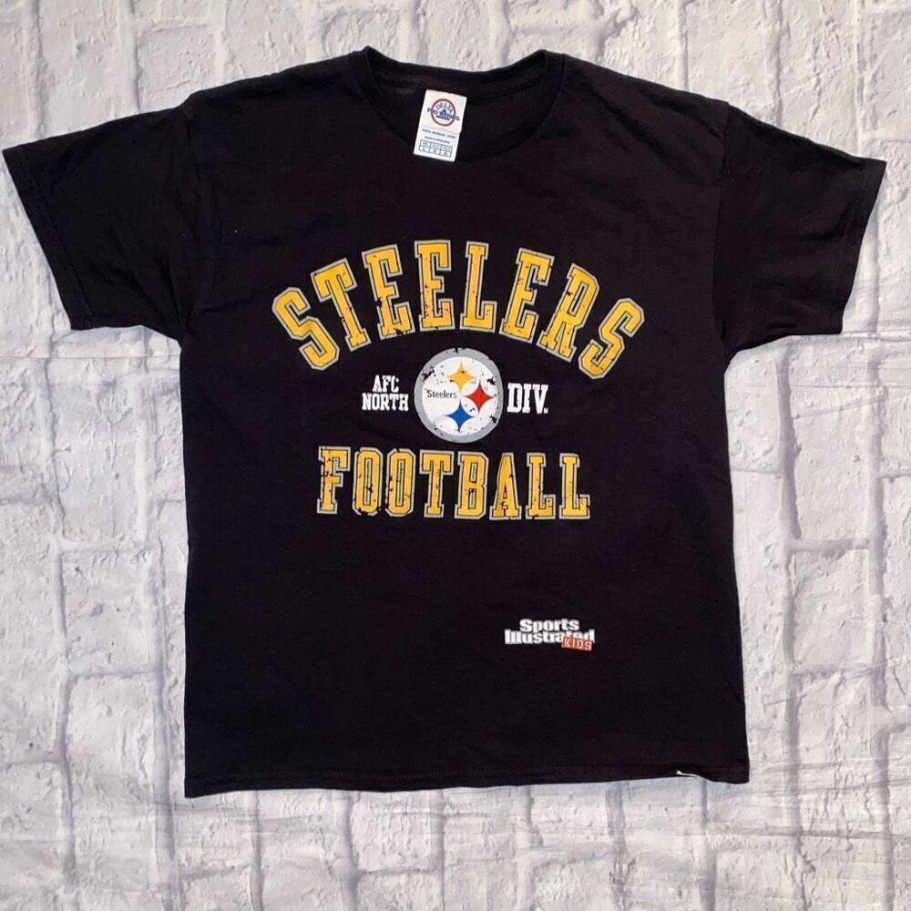 Delta pro weight youth boys L Pittsburgh Steelers short sleeve Crewneck t-shirt